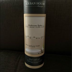 NEW “bathroom rules” and “love mom” vinyl wall art